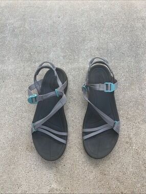 Teva Women's Sirra Sandals in Desert Sage and Teal Accents